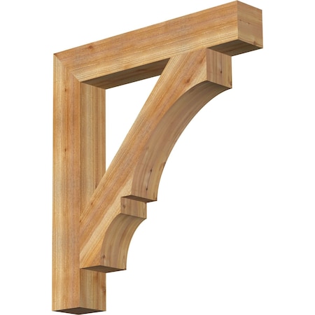 Ekena Millwork Balboa Block Rough Sawn Bracket, Western Red Cedar, 6"W x 38"D x 42"H BKT06X38X42BOA05RWR